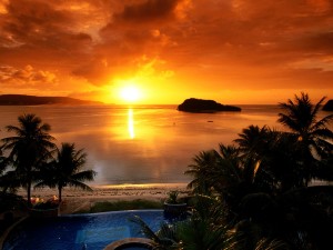 Beautiful Sunset Summer Beach