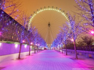 Christmas London Eye Wallpaper HD