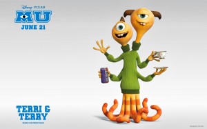 Terri & Terry Monsters University Character Wallpaper