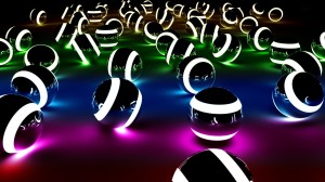 3d balls Black and White