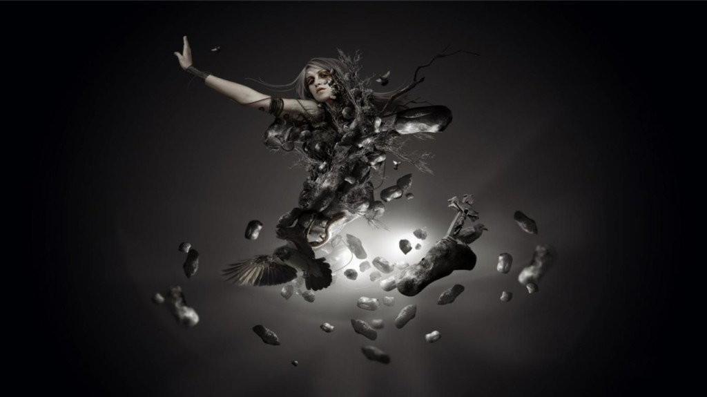 Black Abstract Design Background