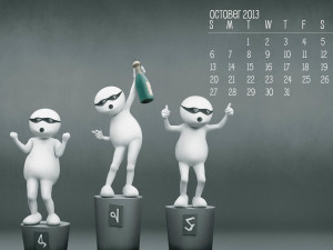 Calender October 2013 Backgrpund Wallpaper