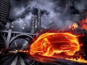 Cars Fire Wallpaper HD