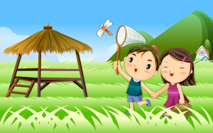 Romantic Cartoon HD wallpaper 1920x1200