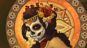 Catrina Face Design Wallpaper HD