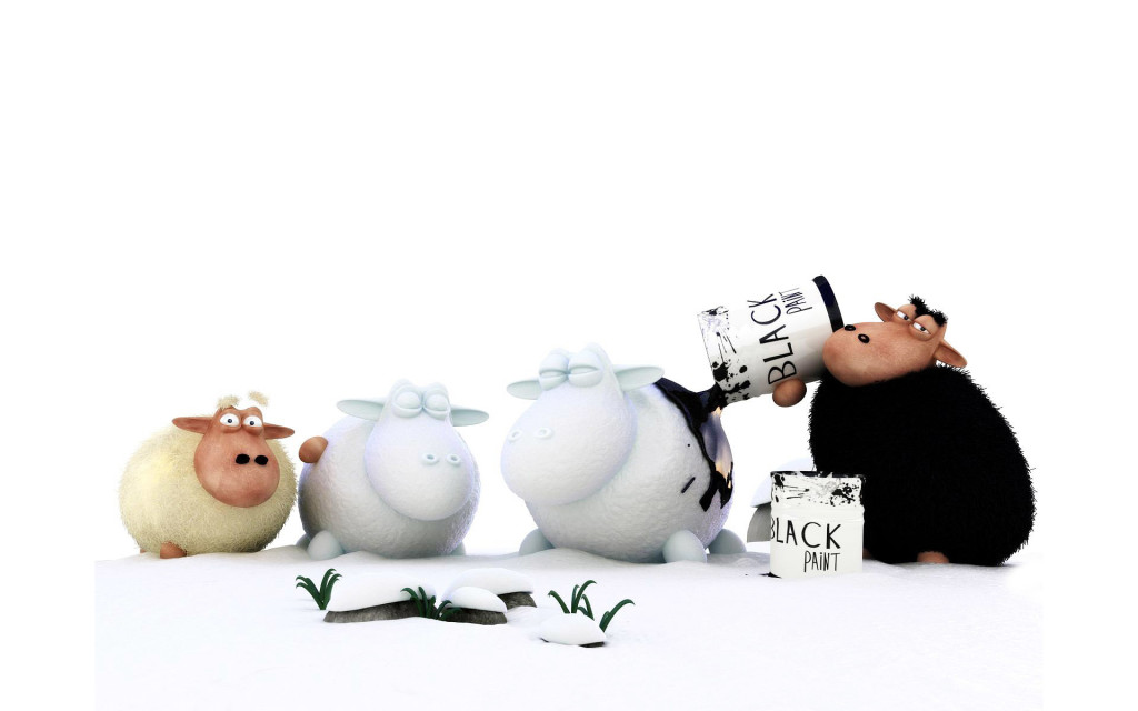 Funny Sheep Painting Wallpapers