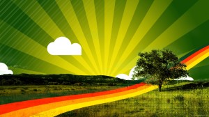 Green Design Fantasy Wallpaper