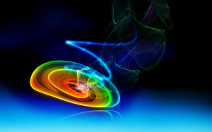 Rainbow Smoke Abstract Design Wallpaper