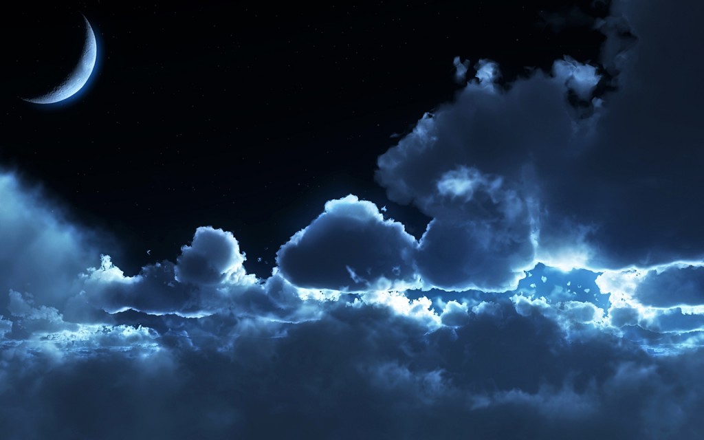 Sky Blue Moon Wallpaper HD