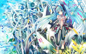 Widescreen Hatsune Miku Wallpaper HD