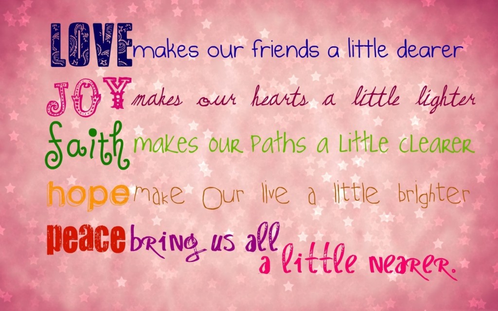 Pink Love Quotes Wallpaper