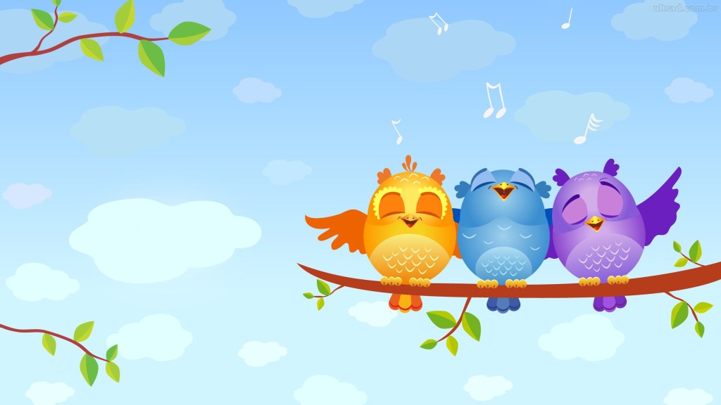 Cute Singing Bird Wallpaper