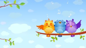 Cute Singing Bird Wallpaper