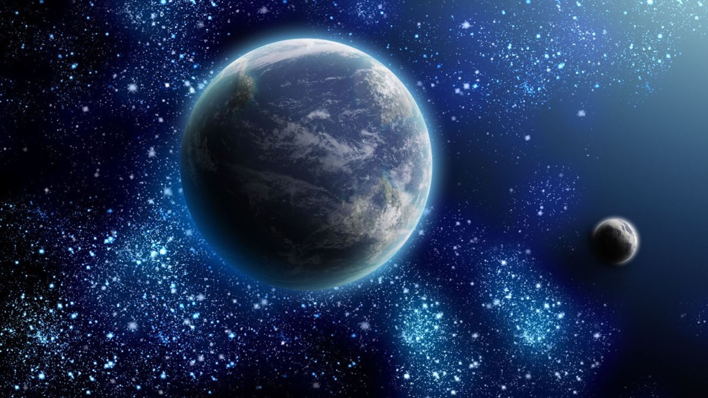 Earth and Moon Wallpaper HD
