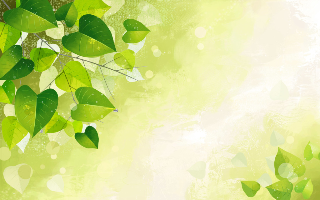 Green Leaf Art Wallpaper