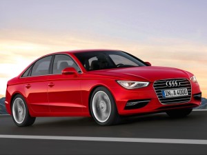 2014 Audi A4 Red car Wallpaper