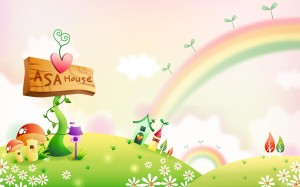 Cute Mushroom House Wallpaper HD