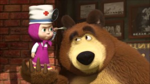 Masha And Bear Funny Wallpaper Background